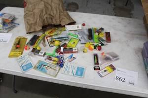 lot 862 image: Misc. Fishing Gear (in bag) - Lures and Bait