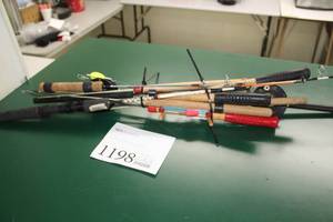 lot 1198 image: Lot of (10) Ice Fishing Poles