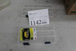 lot 1142 image: Lot of (2) 9 Plastic Tackle Boxes