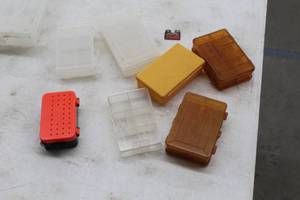 lot 1135 image: Lot of (7) Plastic Mini Tackle Organizer Boxes