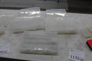 lot 1150 image: Lot of (5) Plastic Tackle Boxes