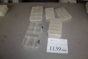 lot 1139 image: Lot of (5) Plastic Tackle Boxes