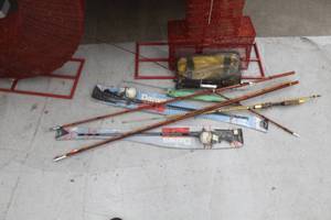 lot 1199 image: Lot of (8) Fishing Poles and Ice Fishing Poles (mix)