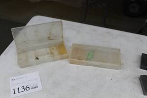 lot 1136 image: Lot of (2) 10 Plastic Tackle Boxes