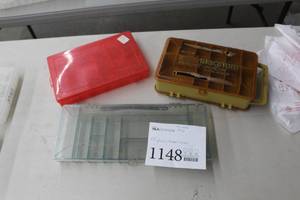 lot 1148 image: Lot of (2) Plastic Tackle Boxes