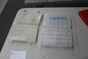 lot 1138 image: Lot of (4) 11 Plastic Tackle Boxes