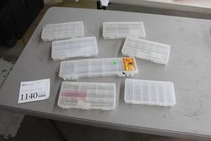 lot 1140 image: Lot of (7) Plastic Tackle Boxes