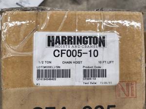 lot 36 image: Harrington 12-Ton Chain Hoist