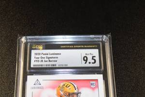 lot 3 image: 2020 Panini Luminance Year One Signatures Joe Burrow Autograph Rookie CSG 9.5