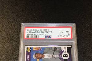 lot 4 image: 1996-97 Collectors Choice Mini II Kobe Bryant Rookie Card PSA 8