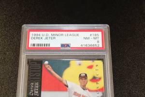 lot 10 image: 1994 Upper Deck Minor League Derek Jeter #185 PSA 8