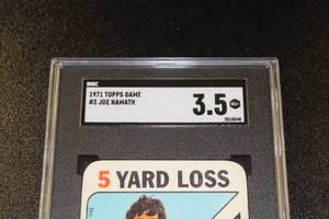 lot 24 image: 1971 Topps Game Joe Namath #3 SGC 3.5