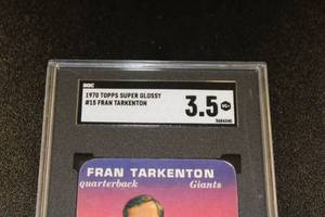 lot 26 image: 1970 Topps Super Glossy Fran Tarkenton #15 SGC 3.5