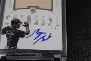 lot 31 image: 2015 National Treasures Colossal Bat Relic Byron Buxton Autograph Rookie Card 4849  Only 49 Exist