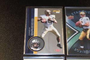 lot 48 image: Drew Brees Football Card Lot  6 Cards w 2001 Invincible Rookie Card
