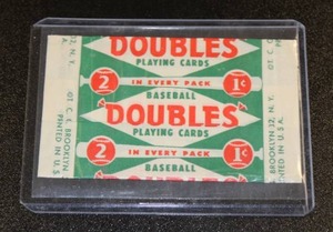 lot 53 image: 1951 Topps Doubles Wax Paper Pack Wrapper
