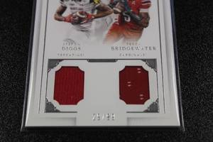 lot 59 image: 2016 National Treasures Stefon Diggs  Teddy Bridgewater Dual Jersey Relic 2999  Only 99 Exist