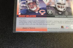 lot 77 image: 2002 Pacific Private Stock Titanium Jersey Relic Brian Urlacher 262500  Only 500 Exist
