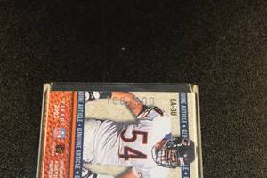 lot 80 image: 2002 Fleer Genuine Genuine Article Jersey Relic Brian Urlacher 108500  Only 500 Exist