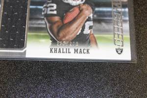 lot 100 image: 2014 Elite New Breek Jersey Relic Khalil Mack Rookie Card #34 235299  Only 299 Exist