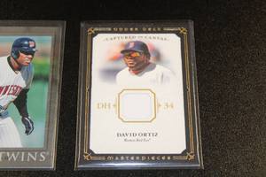 lot 122 image: David Ortiz Baseball Card Lot  4 Cards w Jersey Relic