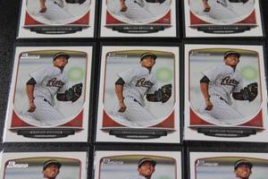 lot 123 image: 2013 Bowman Carlos Correa #BP100 Baseball Card Investment Lot  9 Rookie Cards