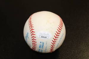 lot 130 image: Willie McCovey Sweet Spot Autograph Baseball JSA COA #AD51105
