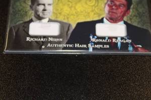 lot 133 image: 2022 Historic Autograph Company Historic DNA Richard Nixon  Ronald Reagan Authentic Hair Sample 4220  Only 220 Exist