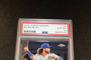 lot 148 image: 2020 Topps Chrome Bo Bichette #150 PSA 10