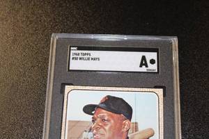 lot 156 image: 1968 Topps Willie Mays #50 SGC Authentic