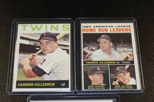 lot 166 image: Vintage Harmon Killebrew Lot #2  1960 Topps #210 - 1964 Topps #177 - 1964 Topps #10