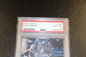 lot 187 image: 2020 Topps Luis Robert #392 Rookie Card PSA 8