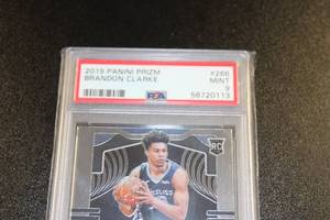 lot 188 image: 2019-20 Prizm Brandon Clarke #266 Rookie Card PSA 9