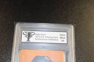 lot 192 image: 1973 US Smithsonian Institution Playing Card Babe Ruth