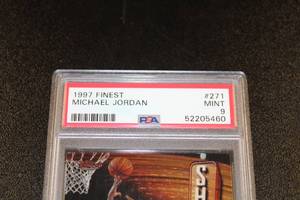 lot 222 image: 1997-98 Finest Michael Jordan #271 PSA 9