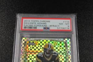 lot 239 image: 2014 Topps Chrome Xfractor DaVante Adams #114 Rookie Card PSA 8