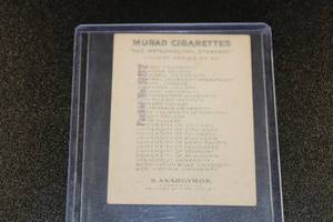 lot 270 image: 1910 T51 Murad Cigarettes College Series (26-50) University of Minnesota Gophers Track Athlete