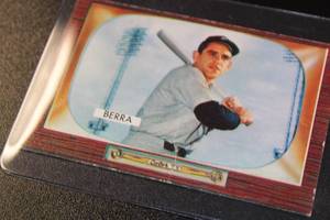 lot 271 image: 1955 Bowman Yogi Berra #168