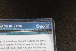 lot 277 image: 2015 Topps Update Gold Byron Buxton #US136 Rookie Card 3612015  Only 2015 Exist