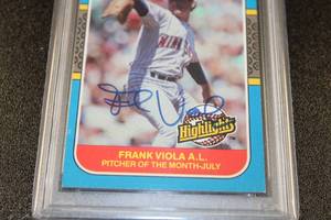 lot 282 image: 1987 Donruss Frank Viola #24 In Person Autograph PSA DNA COA