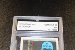 lot 293 image: 1970 Kelloggs Al Denson #18 FGS 10