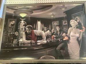 Elvis, Dean, Bogart, Monroe Framed Poster 26 X 38