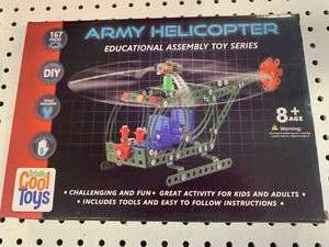 167pc Army Helicopter Erector Toy