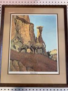 Badlands Bighorns Signed & Numbered 21x25