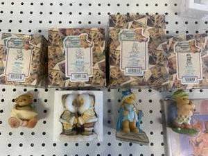 Lot of 4 Vintage Cherished Teddies & Adoption Registry Book (new old stock)