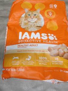 16 lb Bag Iams Healthy Adult Cat Fo...