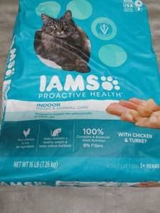 16 lb Bag Iams Indoor Cat Food...