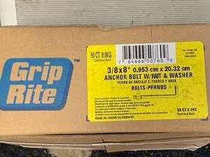 4 Boxes 38x 8 Anchor Bolts, Washer, Nut (about 45lbs)
