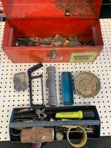 Duplex Metal Tool Box with All Contents