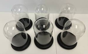 Glass Display Domes With Wood Base 7T x 3 34 Inside